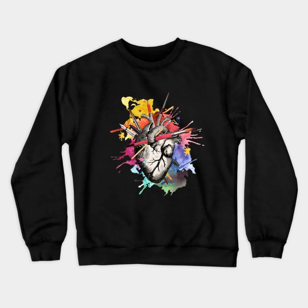 Drawing lovers, for artist, creation, art lovers Crewneck Sweatshirt by Collagedream